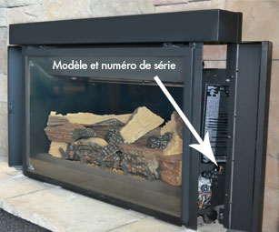 Location of Napoleon fireplaces serial number